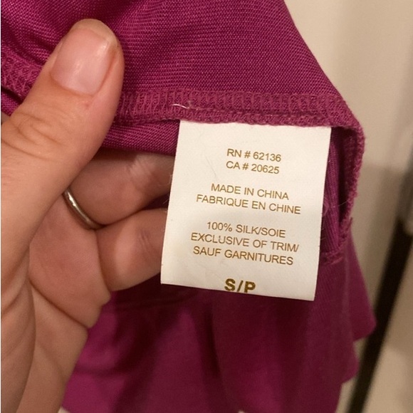 Sequin-Embellished Magenta Sleeveless Blouse- Tunic Length - Picture 6 of 9